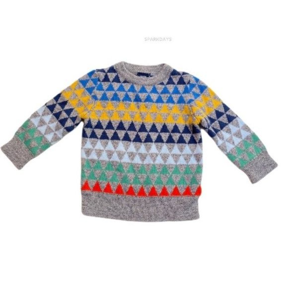 Baby Gap Toddler Gray Colorful Sweater | 12-18M - Picture 6 of 6